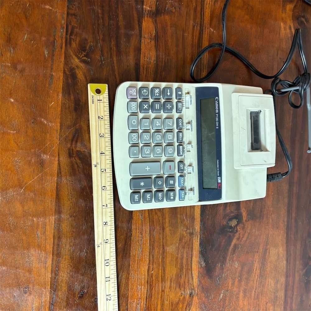 Canon P100-DH II Desktop Printing Calculator Adding Machine 12-Digit - Picture 9 of 9